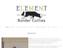 Tablet Screenshot of elementbordercollies.com